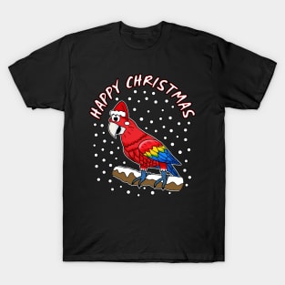 Christmas Parrot Birdwatchers Wildlife Funny Xmas 2021 T-Shirt